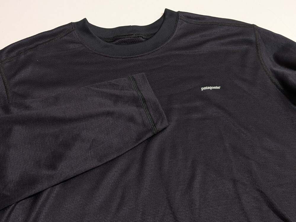 Patagonia Midweight Capilene Baselayer Men Medium Black Long Sleeve Thermal Crew